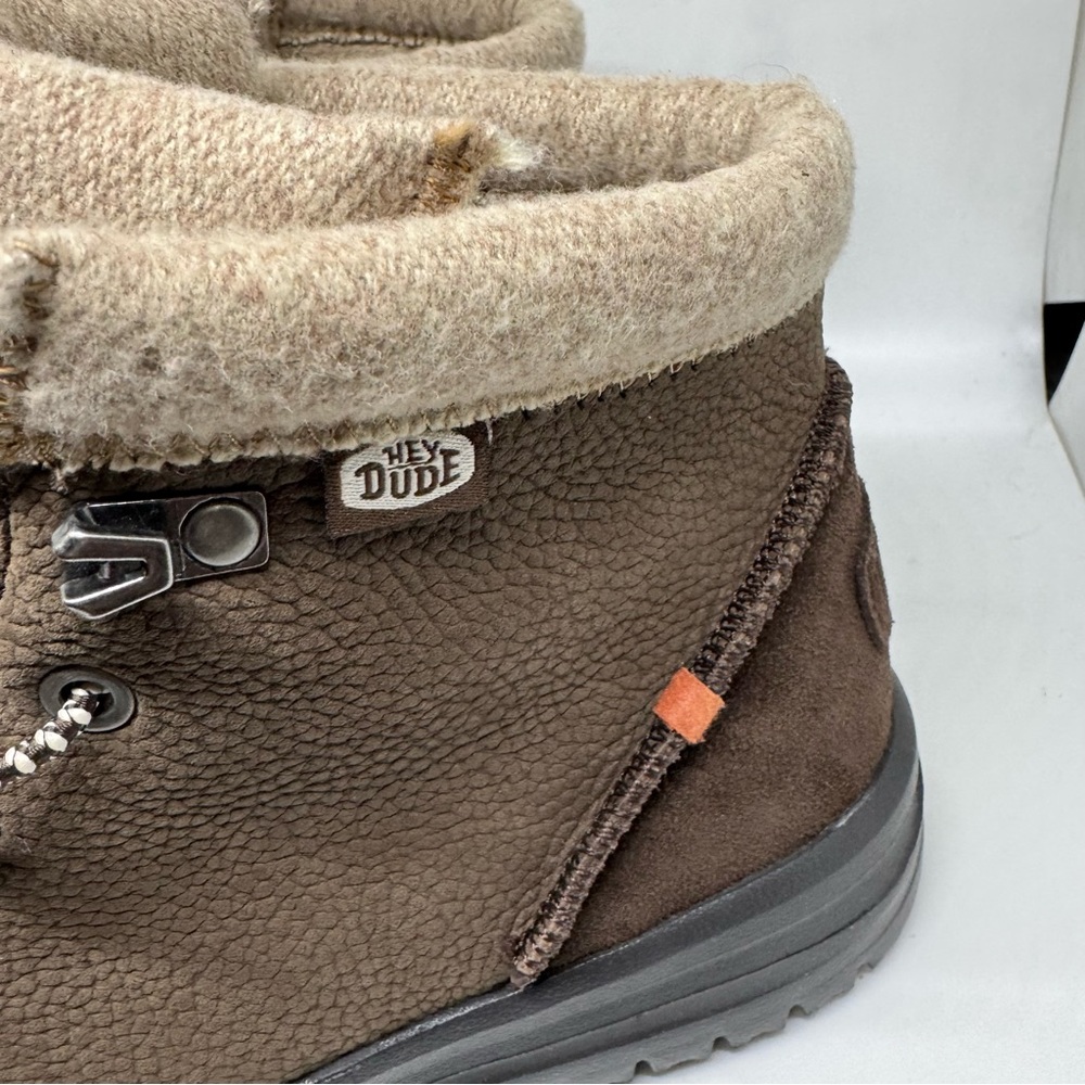 Hey Dude Mens Leather Bradley Boots Brown Color Size 8 - Picture 7 of 11